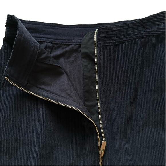Gap Skirt Navy Blue Corduroy Front Zip Pockets Pencil Mini Skirt Size 4 - Picture 8 of 10